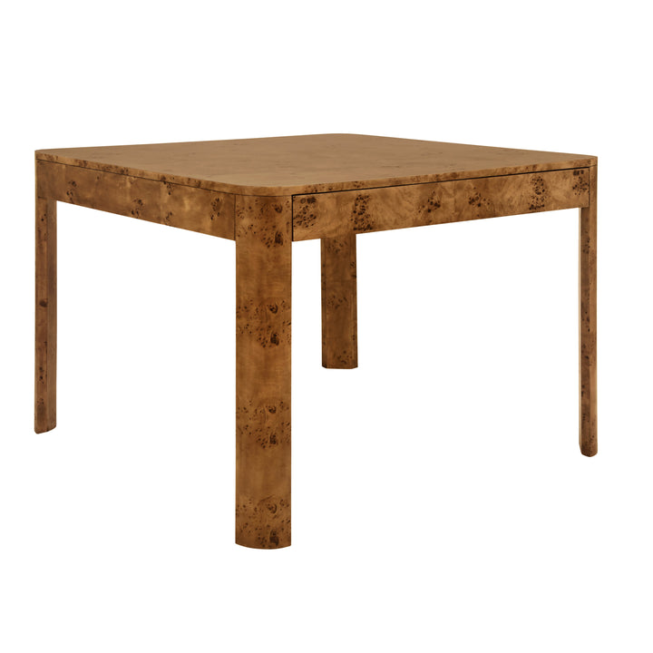 Jett Square Two Drawer Curved Corner Game Table