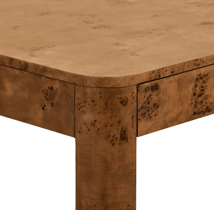Jett Square Two Drawer Curved Corner Game Table
