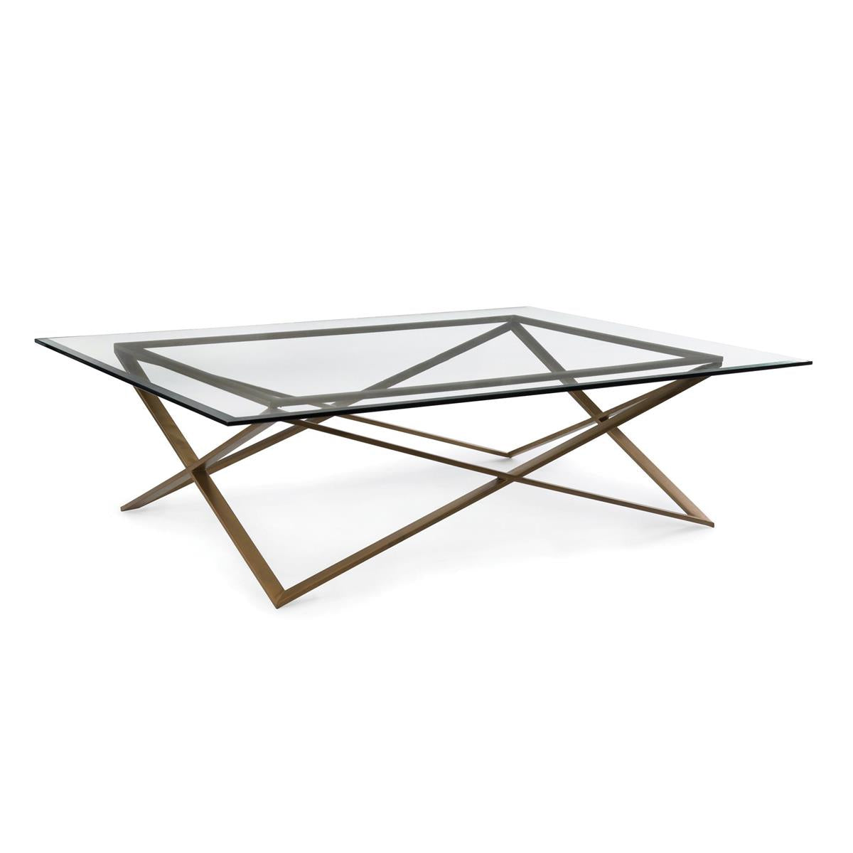 Constructivist Bronze Coffee Table - Clear – France & Son