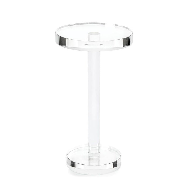 Side Tables Round Crystal Martini Table - Clear