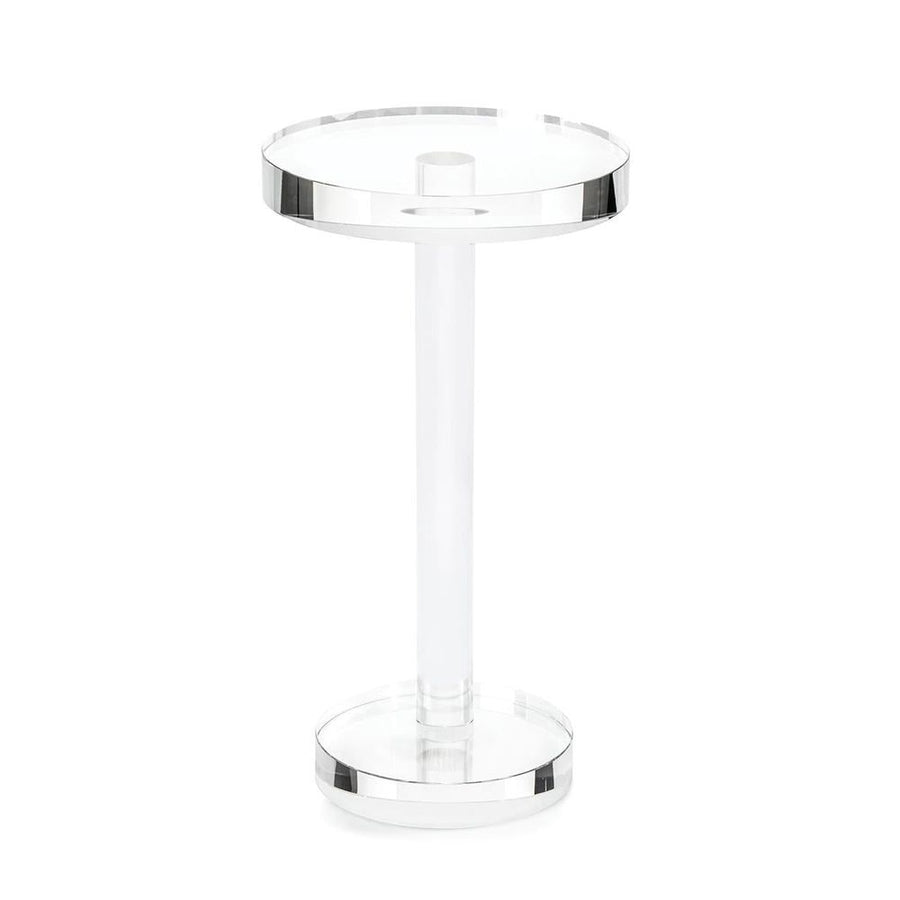 Side Tables Round Crystal Martini Table - Clear