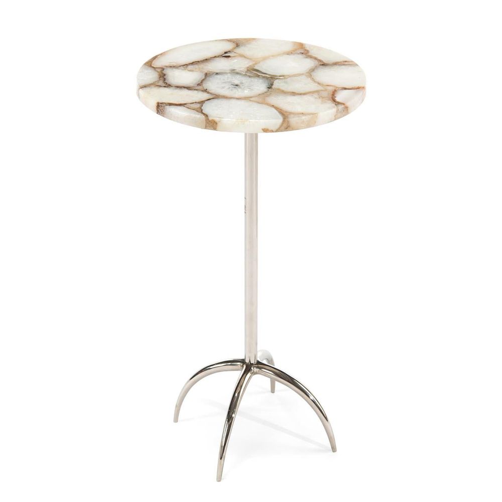 Side Tables Agate Martini Table - Natural, Silver