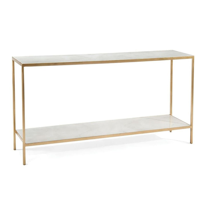Console Tables Austin A. James' New Orleans White Sofa Table With Shelf - Multicolor, White