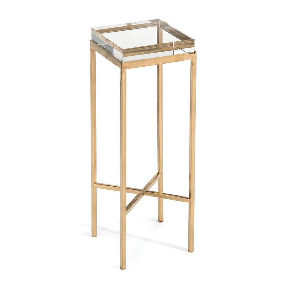 Side Tables Glass Block Martini Table - Gold