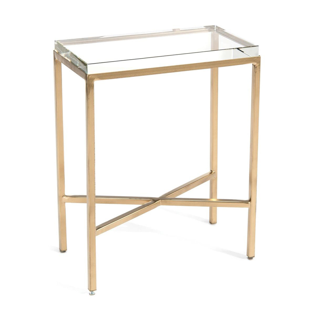 Crystal Block Side Table - Gold