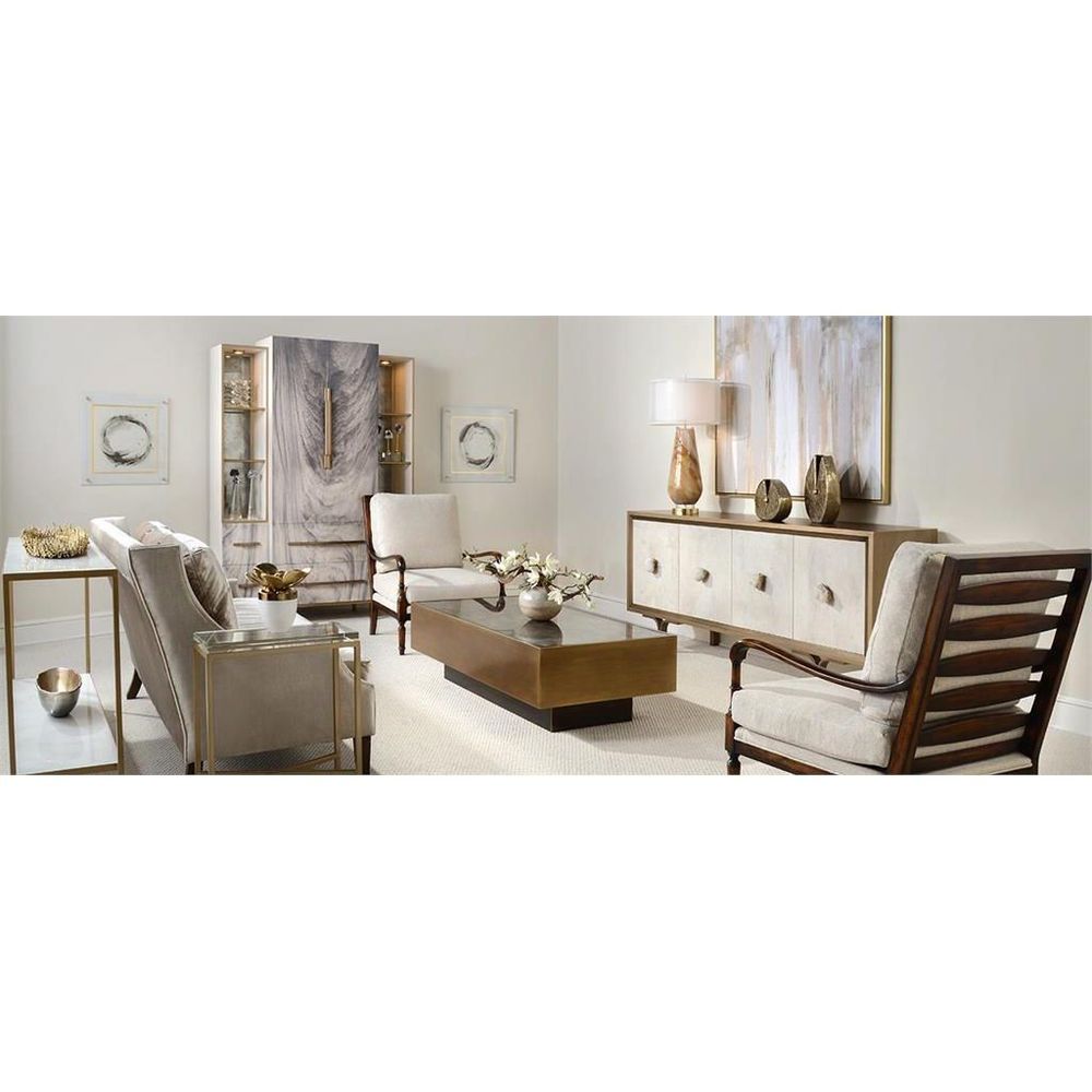 Side Tables Glass Block Side Table - Gold