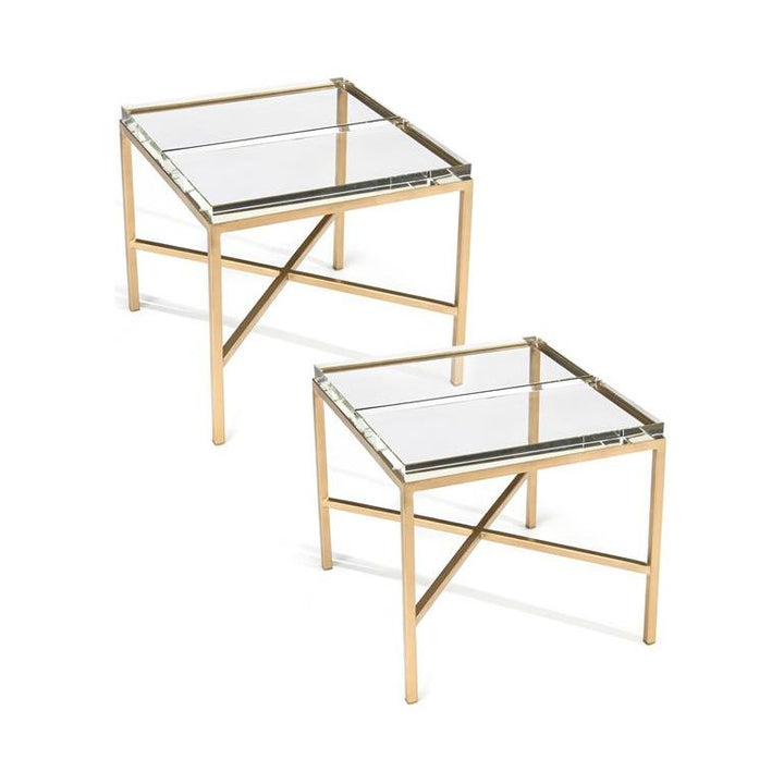 Twin-Glass Block Bunching Table - Clear