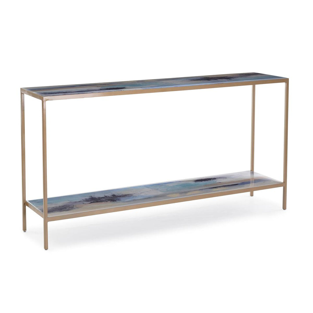 Patricia Hughes's Miles Apart Sofa Table With Shelf - Multicolor