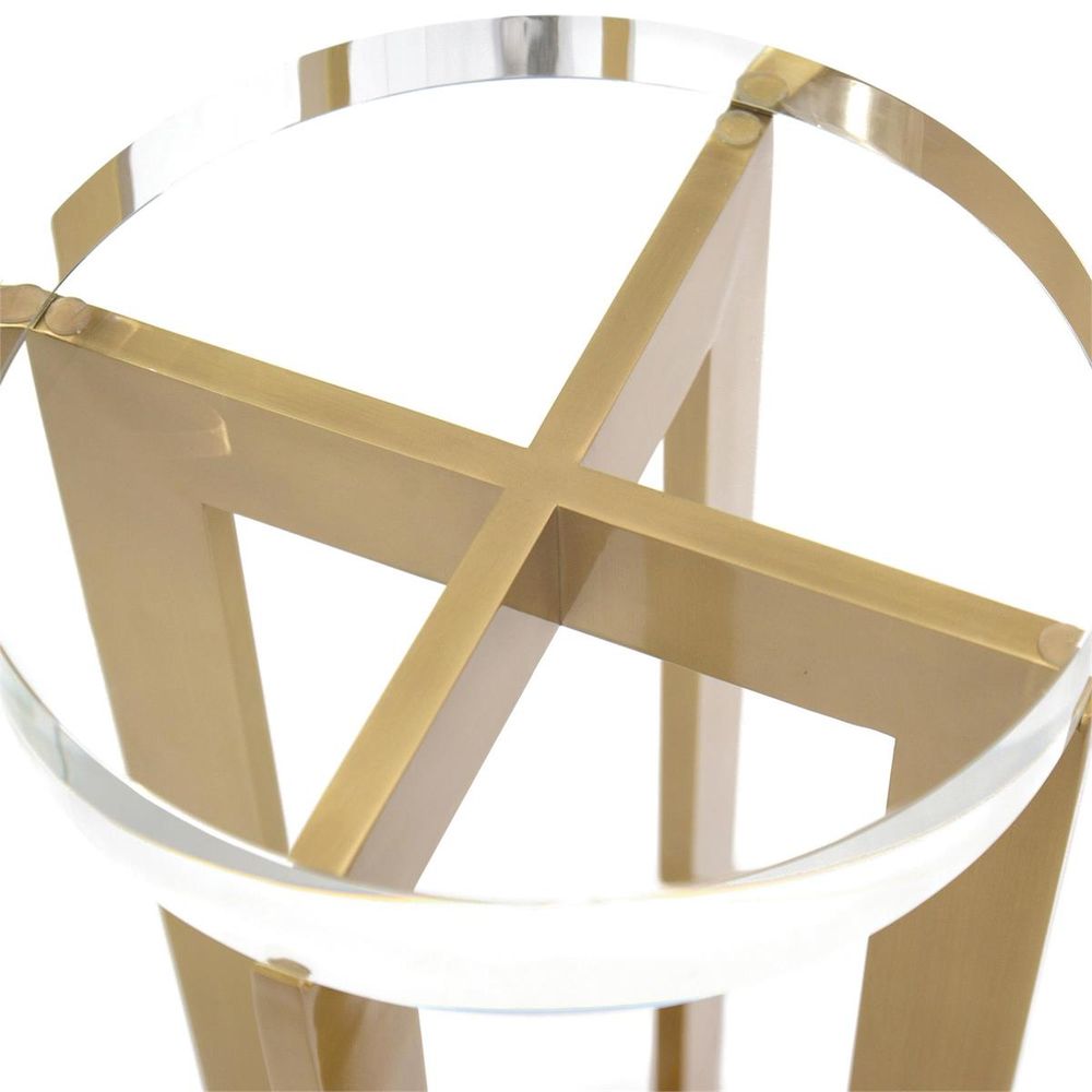 Side Tables Solis And Crystal Martini Table - White - Crystal