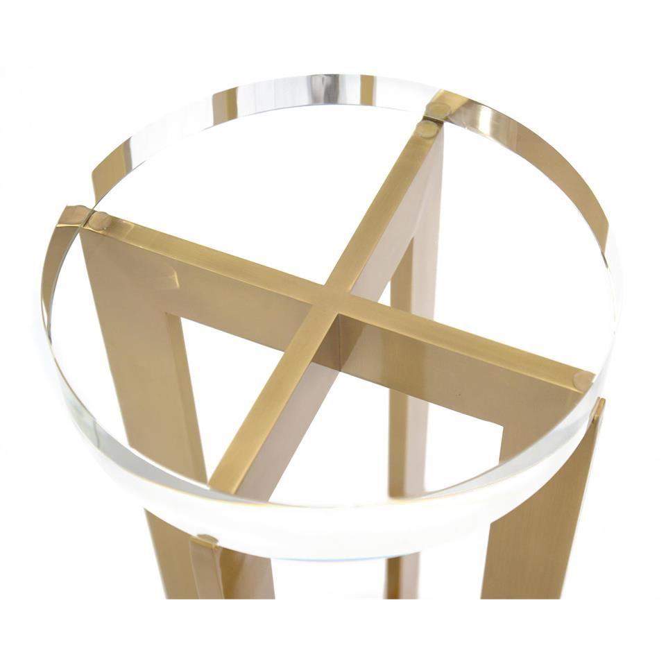 Side Tables Solis And Crystal Martini Table - White - Crystal