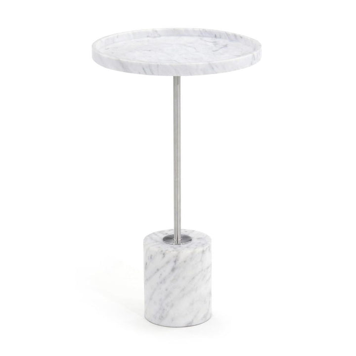 Side Tables Celeste Martini Table - White - Marble