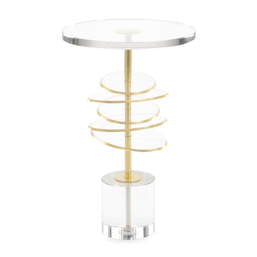 Side Tables Acrylic Discs Martini Table - White