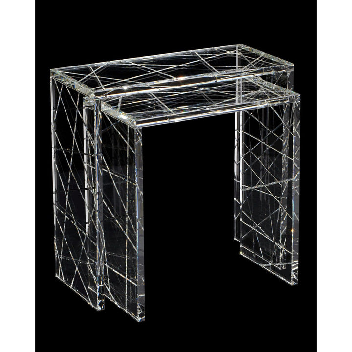 Solis Nesting Table - Clear - Glass