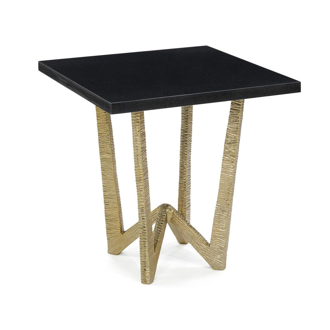 Calista Gold End Table - Gold,Silver,White