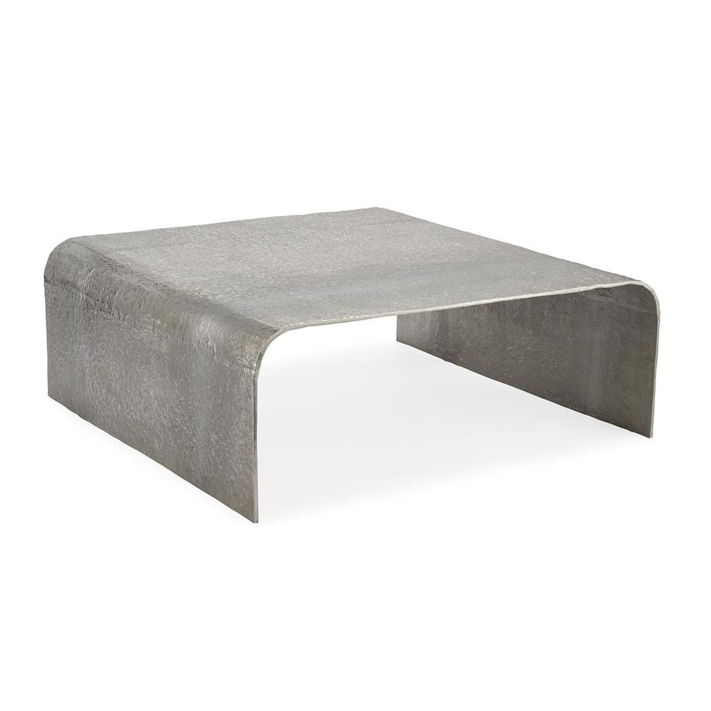Coffee Tables Cocktail Table In Textured Nickel - Silver