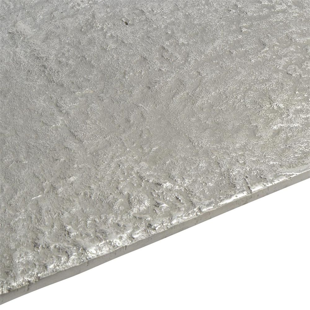 Coffee Tables Kensington Cocktail Table In Textured Nickel - Silver - Aluminum