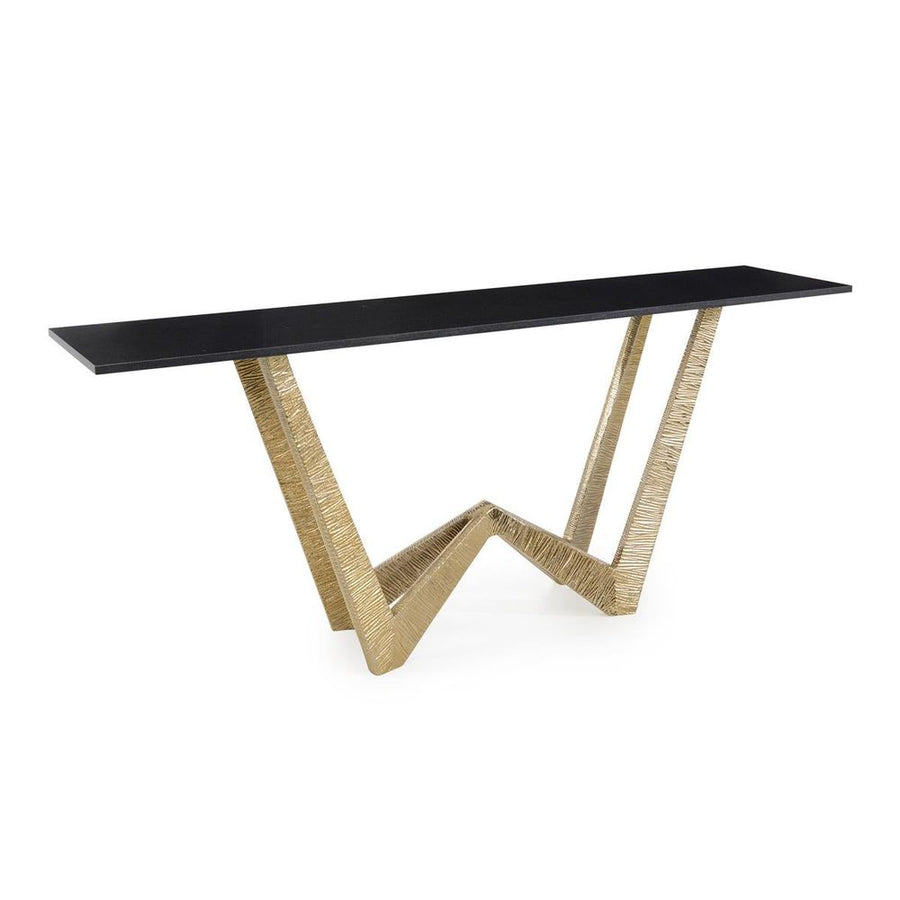 Console Tables Calica Gold Sofa Table - White