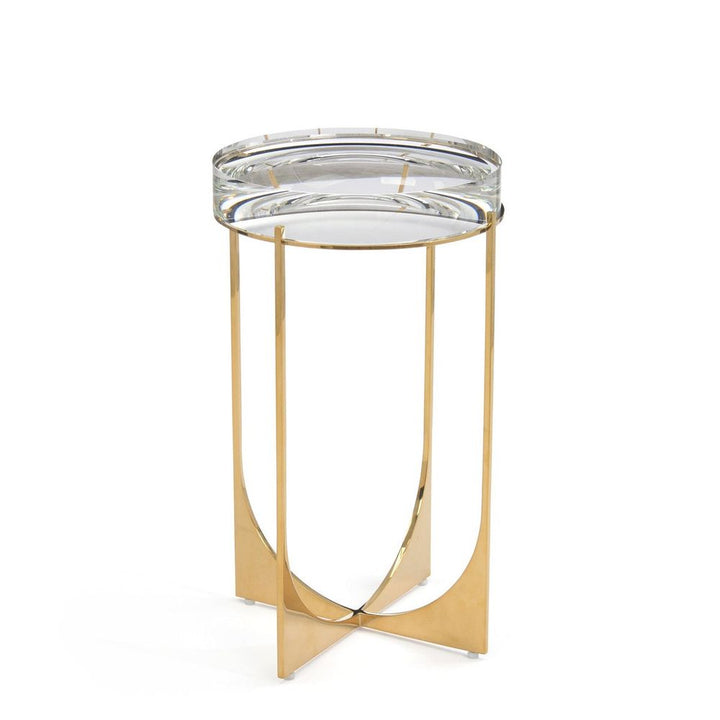 Side Tables Svelte Martini Table I, Brass - Clear, Brass, Brown