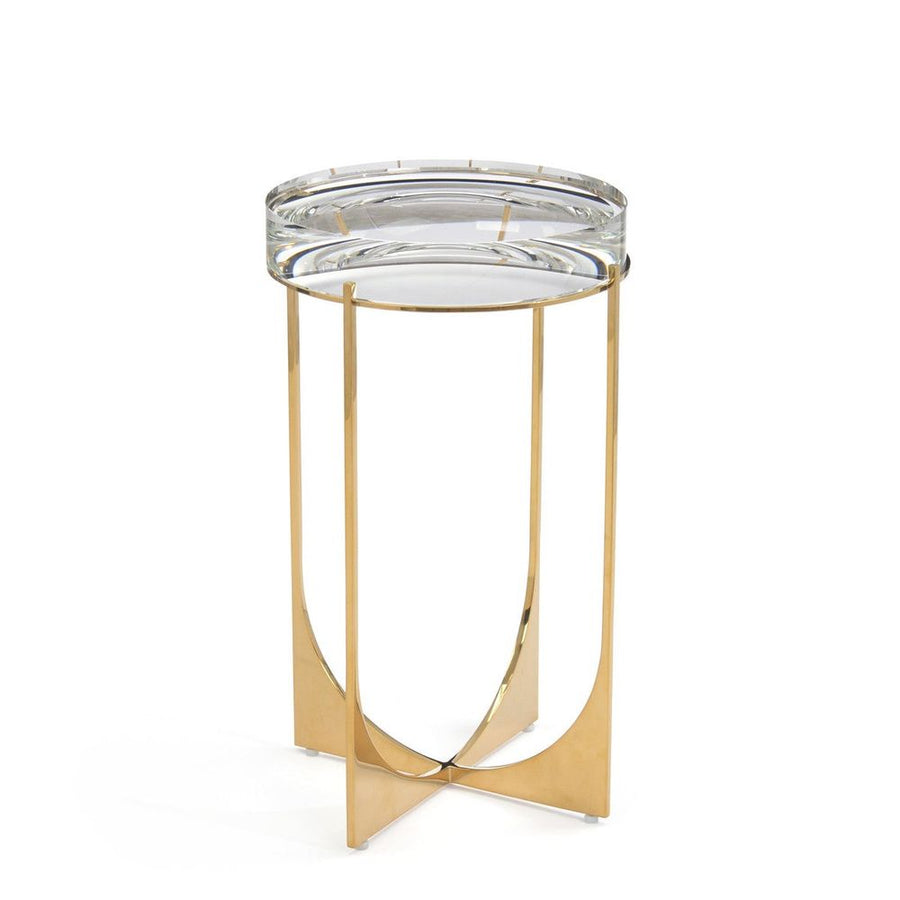 Side Tables Svelte Martini Table I, Brass - Clear, Brass, Brown