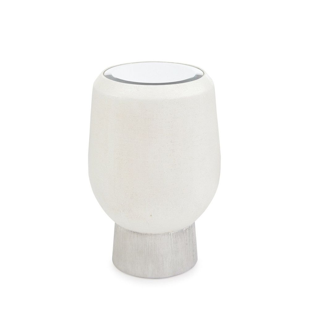 Side Tables Looking Glass Martini Table - White, Silver