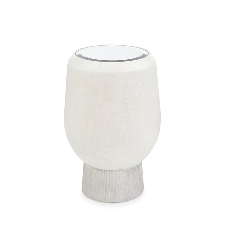 Side Tables Looking Glass Martini Table - White, Silver