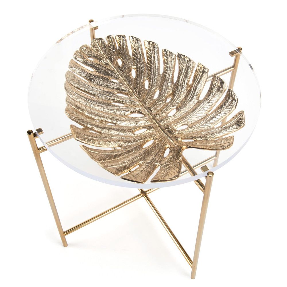 Side Tables Palm Side Table - Brass