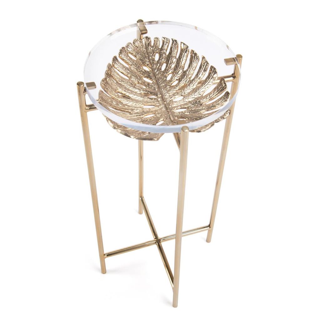 Side Tables Palm Accent Table - Clear