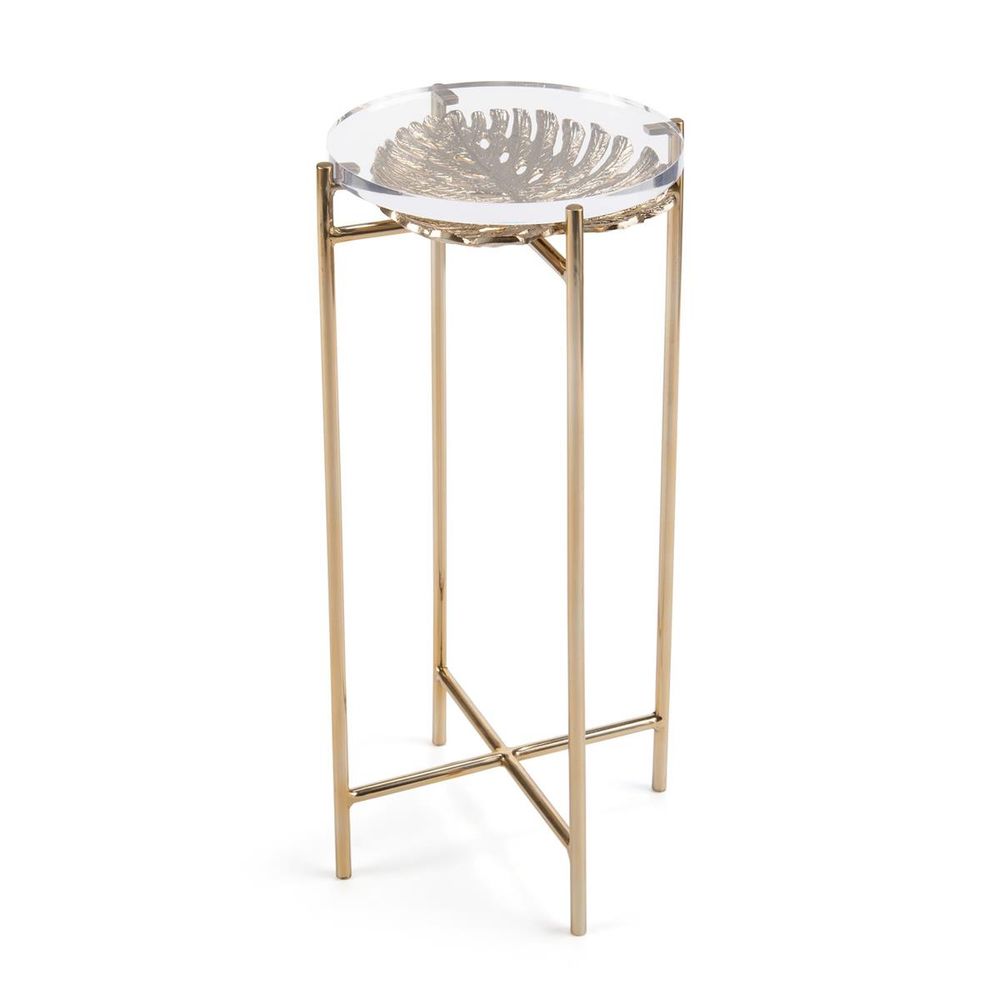 Side Tables Palm Accent Table - Clear