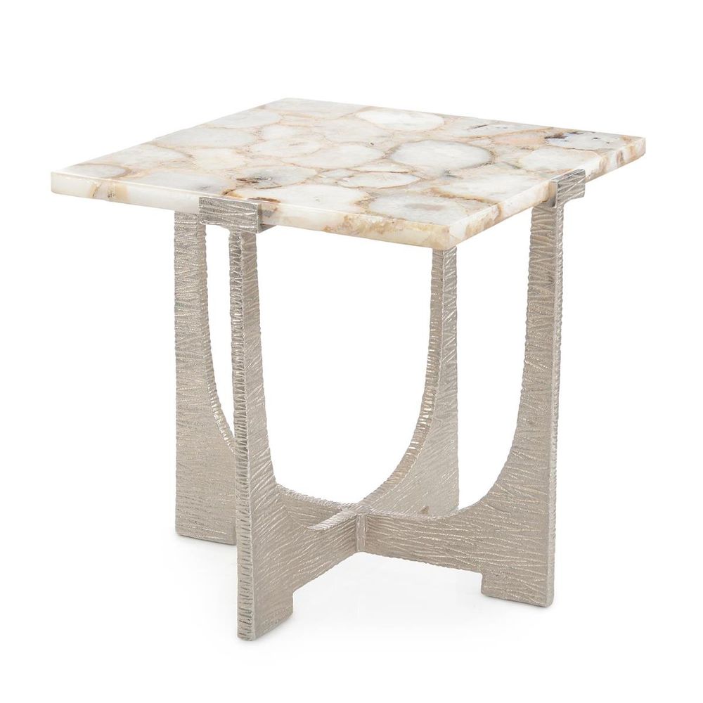  Unity Agate End Table, Nickel
