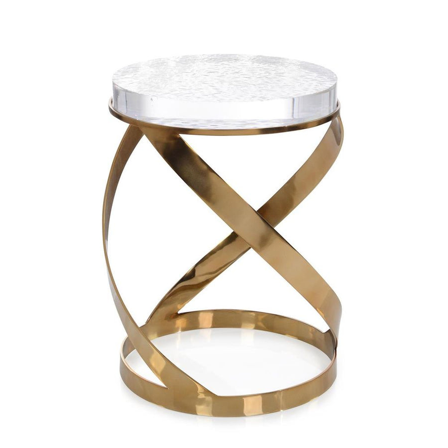 Side Tables Champagne Spiral Side Table