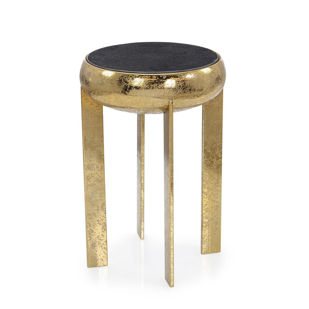 Console Tables Annula Side Table, Black Marble