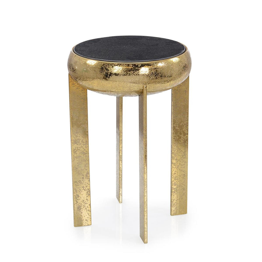 Console Tables Annula Side Table, Black Marble