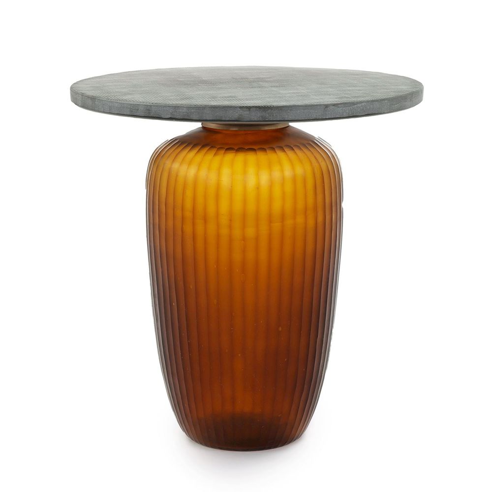  Jali Side Table, Large Amber
