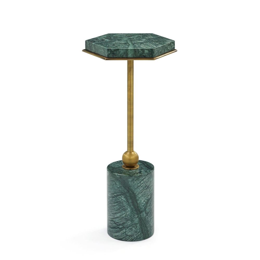 Side Tables Green Marble Accent Table