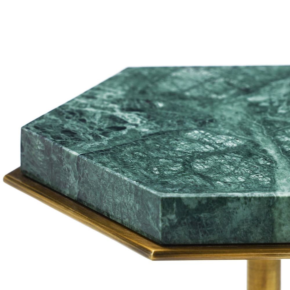 Side Tables Green Marble Accent Table