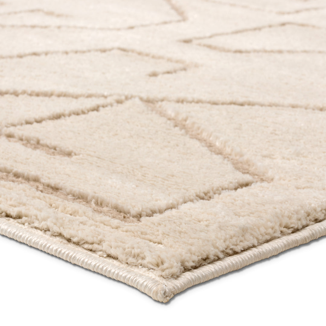 Vibe by Jaipur Living Cree Geometric Ivory/ Beige Area Rug (7'6"X10')