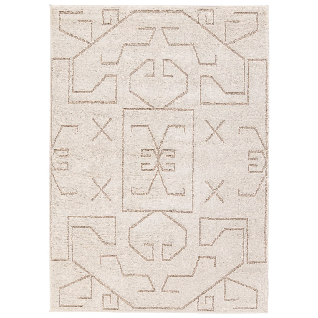 Vibe by Jaipur Living Cree Geometric Ivory/ Beige Area Rug (8'10"X12')