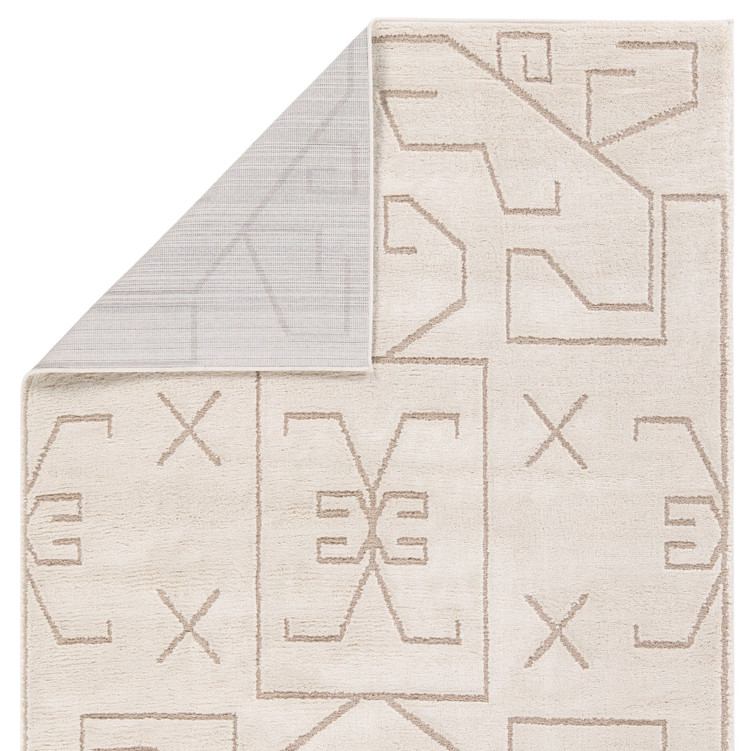 Vibe by Jaipur Living Cree Geometric Ivory/ Beige Area Rug (7'6"X10')