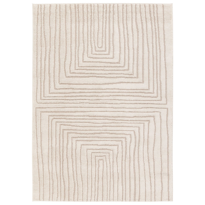 Vibe by Jaipur Living Fantana Striped Ivory/ Beige Area Rug (5'X7')