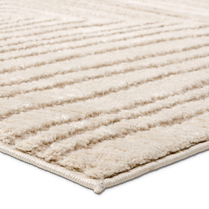 Vibe by Jaipur Living Fantana Striped Ivory/ Beige Area Rug (5'X7')