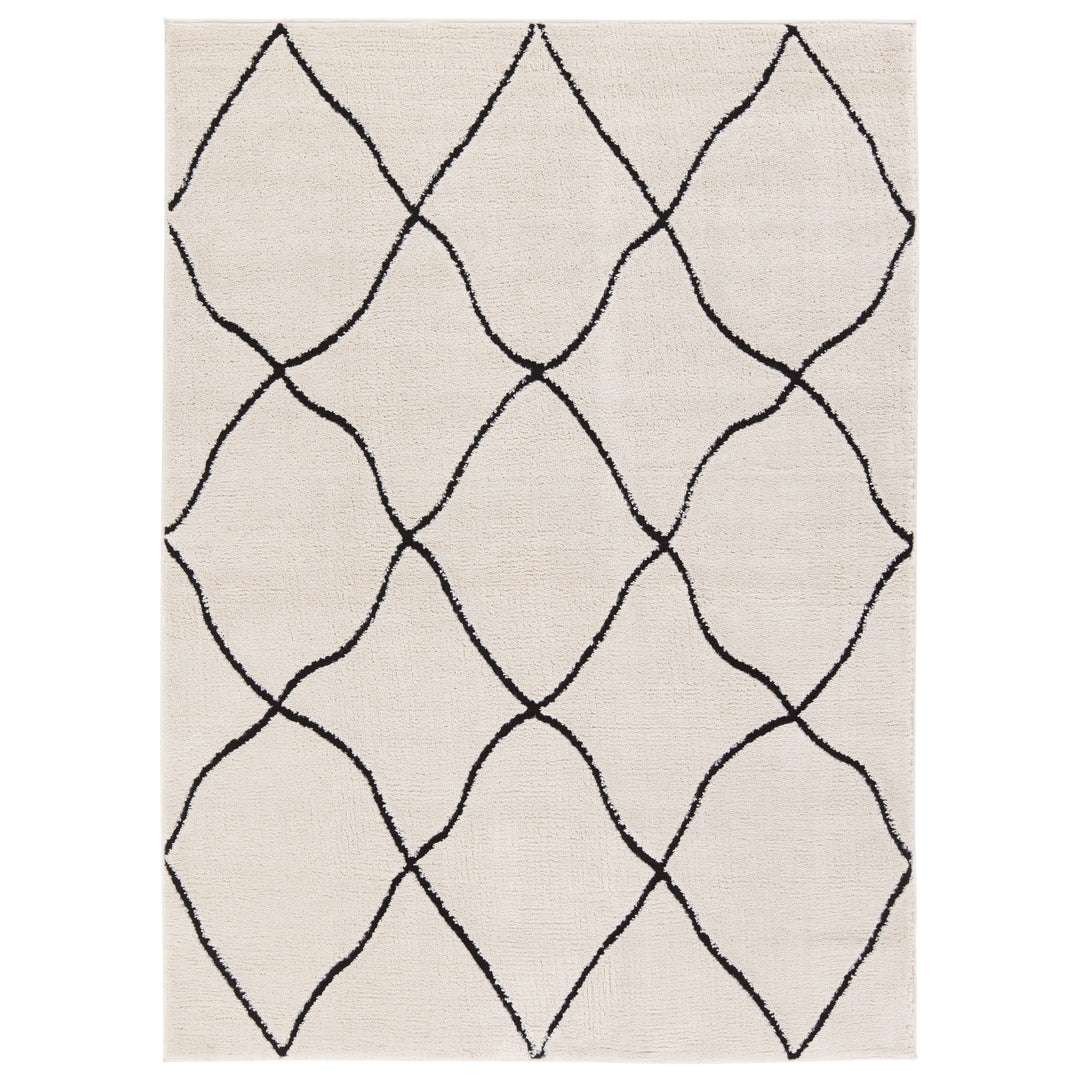 Vibe by Jaipur Living Treble Trellis Ivory/Black Area Rug (7'6"x9'6")