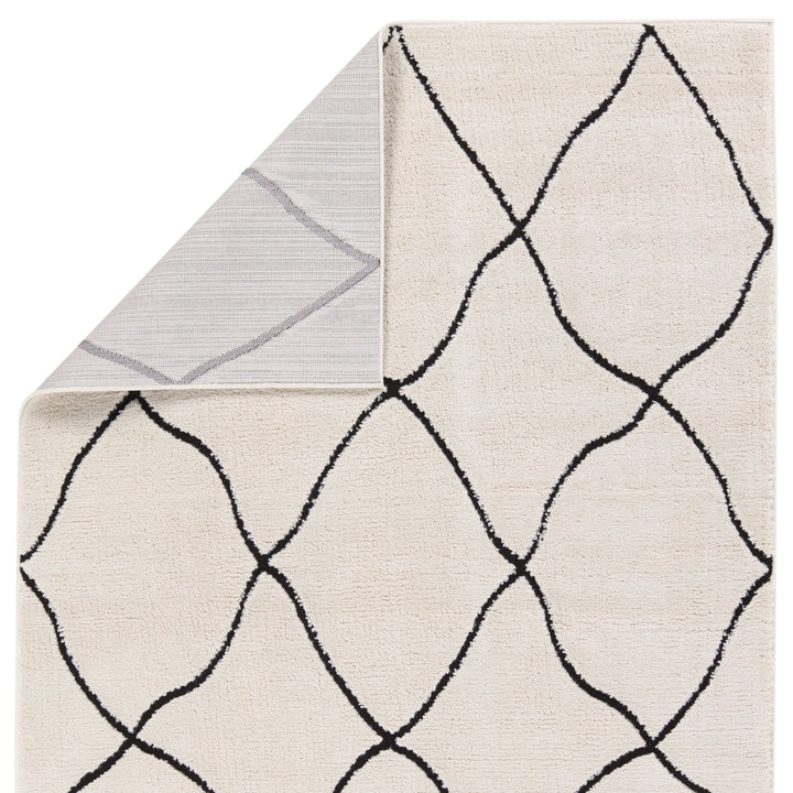 Vibe by Jaipur Living Treble Trellis Ivory/Black Area Rug (7'6"x9'6")