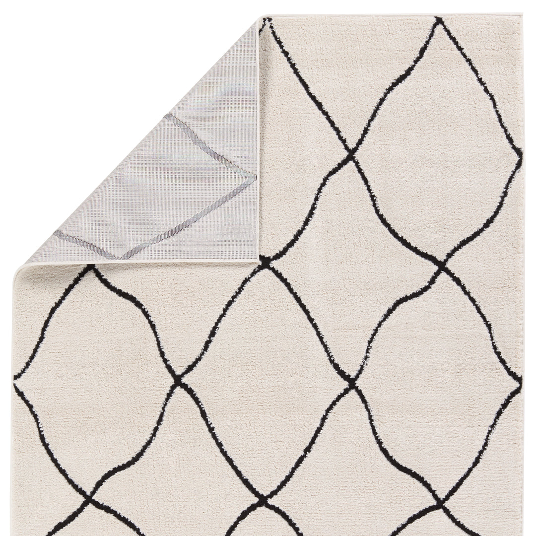 Vibe by Jaipur Living Treble Trellis Ivory/Black Area Rug (6'3"x9'6")