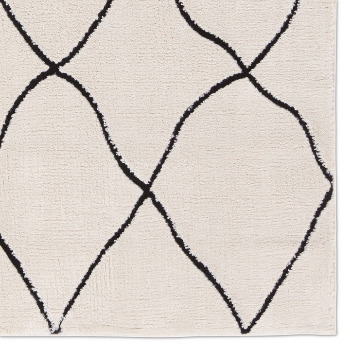 Vibe by Jaipur Living Treble Trellis Ivory/Black Area Rug (8'6"x11'6")