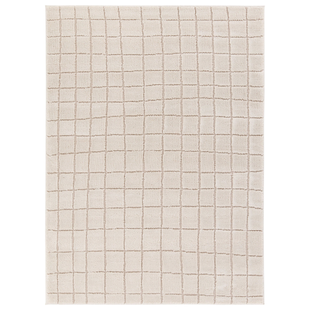 Vibe by Jaipur Living Anton Striped White/Tan Area Rug (6'3"x9'6")