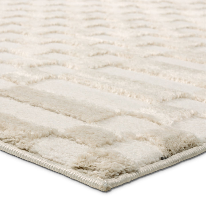 Vibe by Jaipur Living Casa Geometric White/Tan Area Rug (7'6"x9'6")