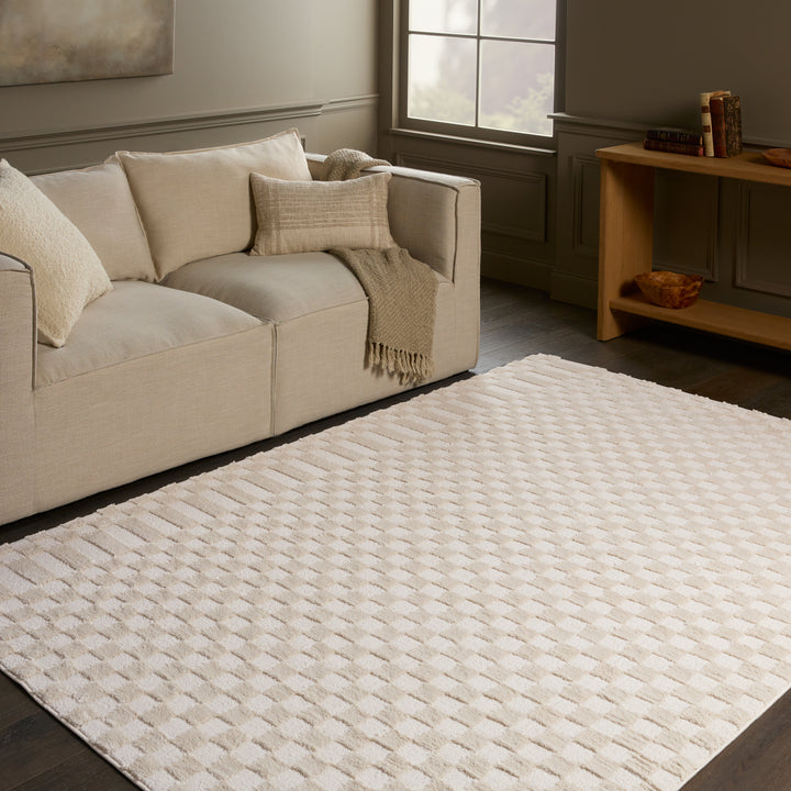 Vibe by Jaipur Living Casa Geometric White/Tan Area Rug (5'x7')