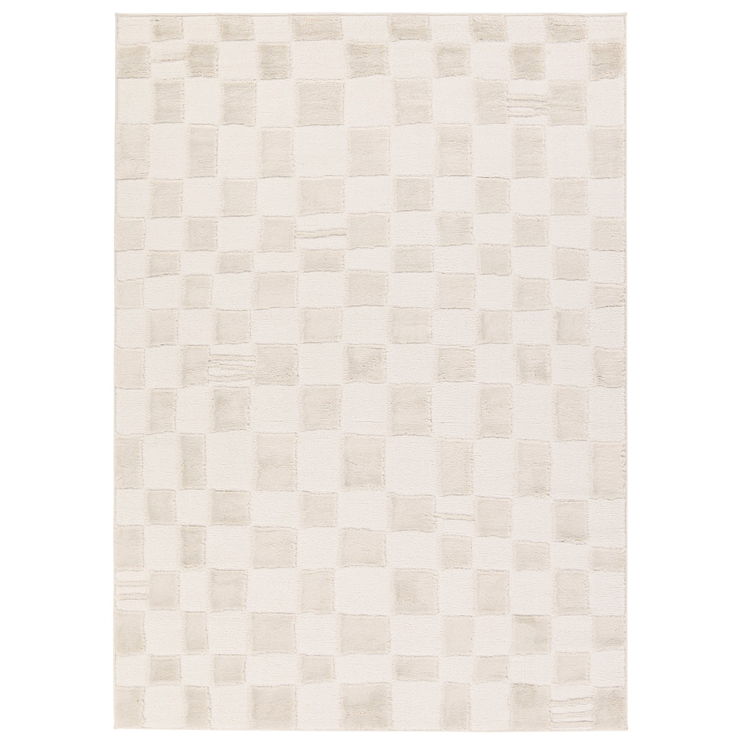 Vibe by Jaipur Living Kohar Geometric White/Tan Area Rug (5'x7')