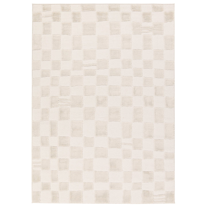 Vibe by Jaipur Living Kohar Geometric White/Tan Area Rug (5'x7')