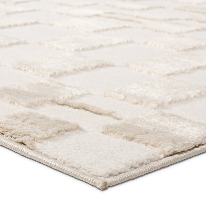 Vibe by Jaipur Living Kohar Geometric White/Tan Area Rug (6'3"x9'6")